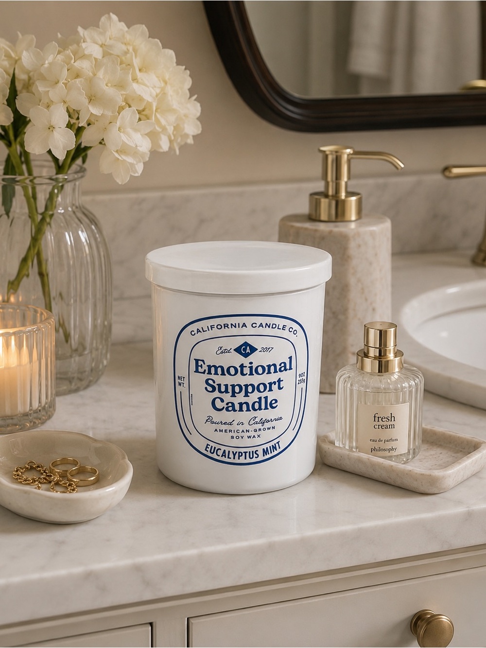 Emotional Support Candle - Eucalyptus Mint